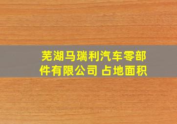 芜湖马瑞利汽车零部件有限公司 占地面积